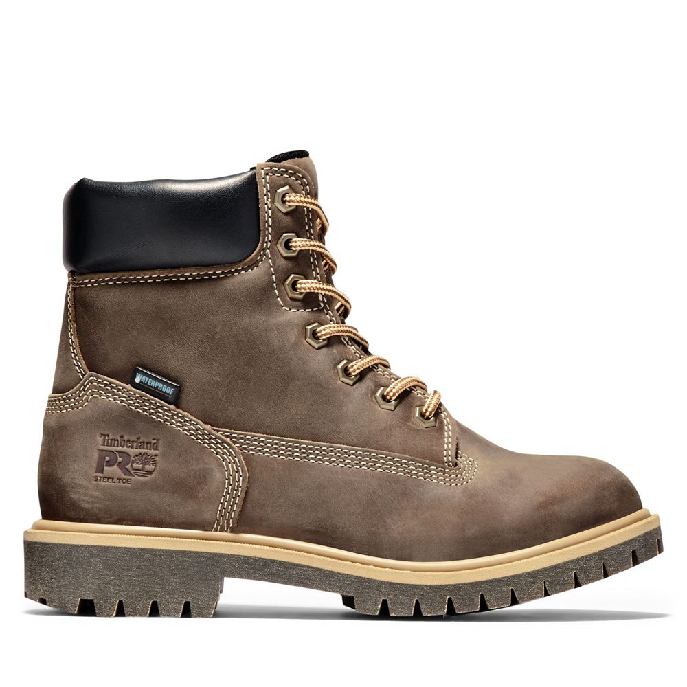 Botas de Trabajo Timberland Argentina Mujer - Pro® Direct Attach 6" Steel Toe - Marrones - KZBJHE-32